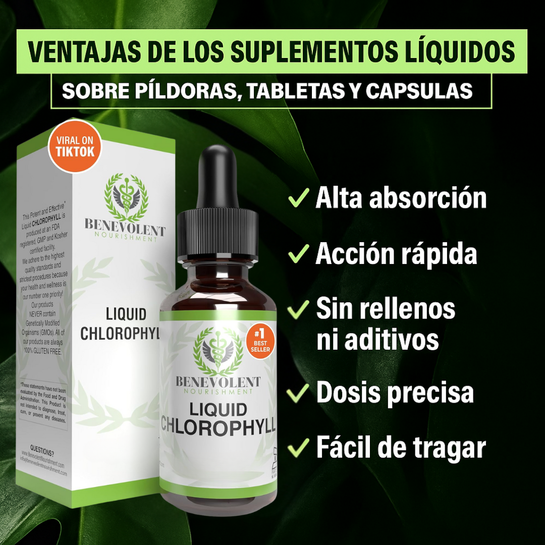 Benevolent™ – Clorofila Líquida Premium 60 ml