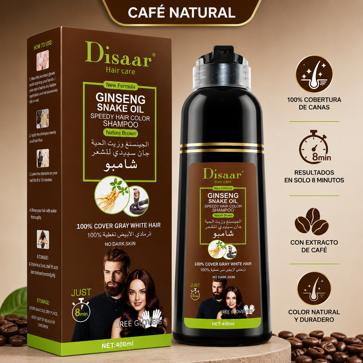 Shampoo Pinta Canas Instantáneo Dissar