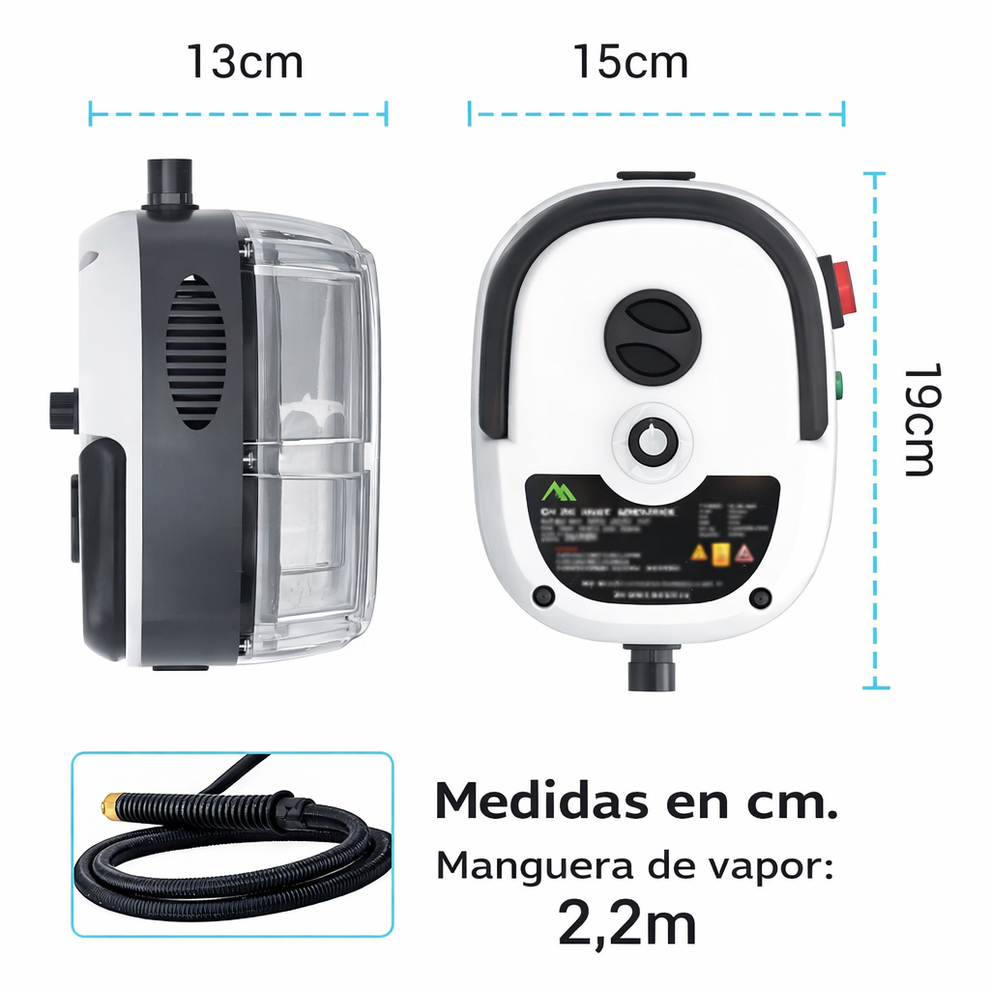 VaporMax Pro™ - Limpiador a Vapor Multifunción 2500W