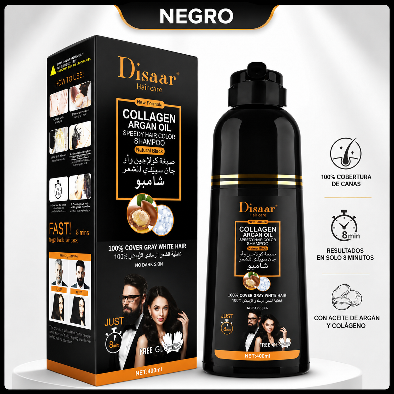Shampoo Pinta Canas Instantáneo Dissar
